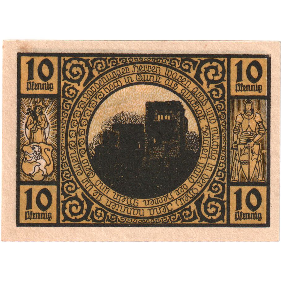 Deutschland, Lobeda Stadt, 10 Pfennig, UNZ-