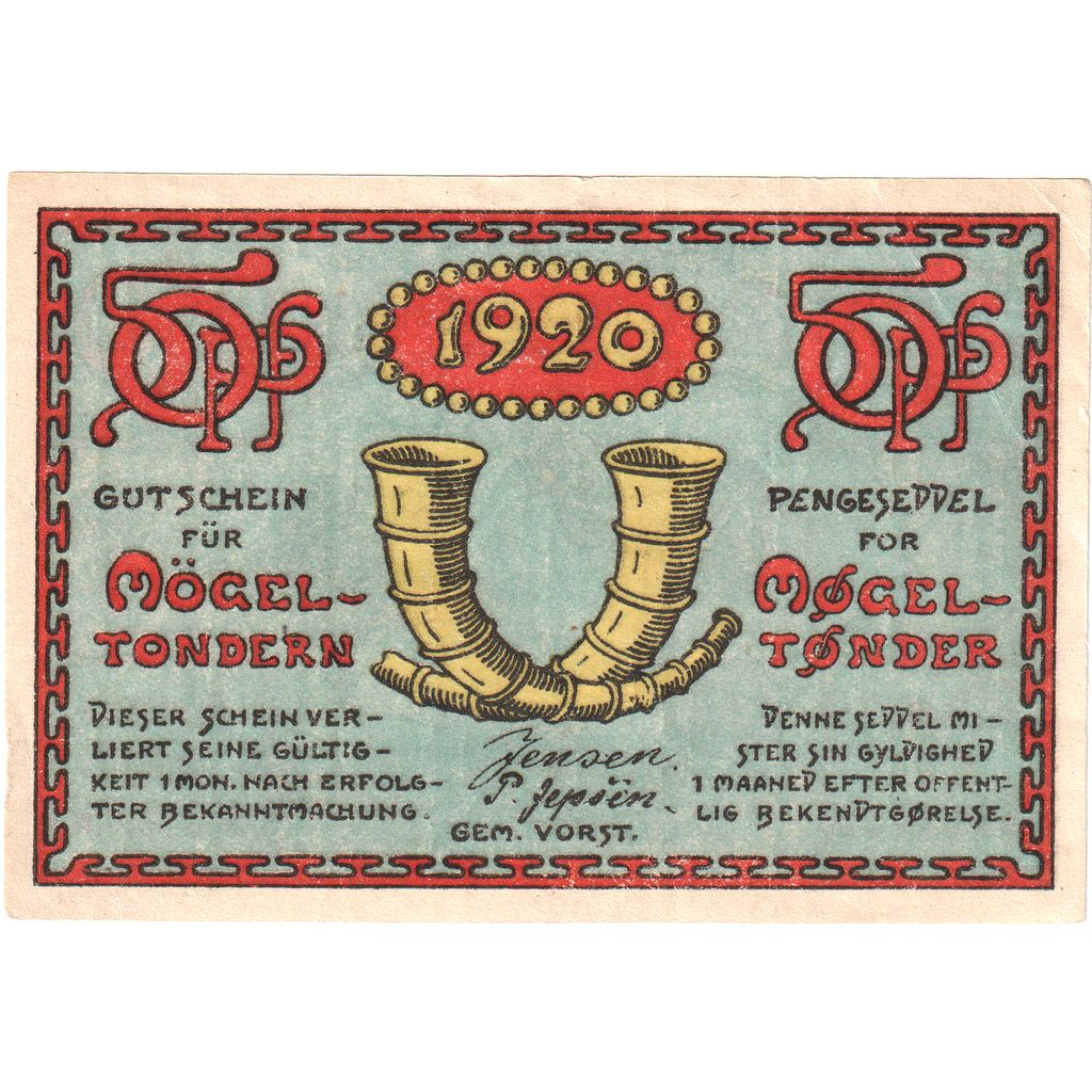 Deutschland, Mögeltondern, 50 Pfennig, UNZ-