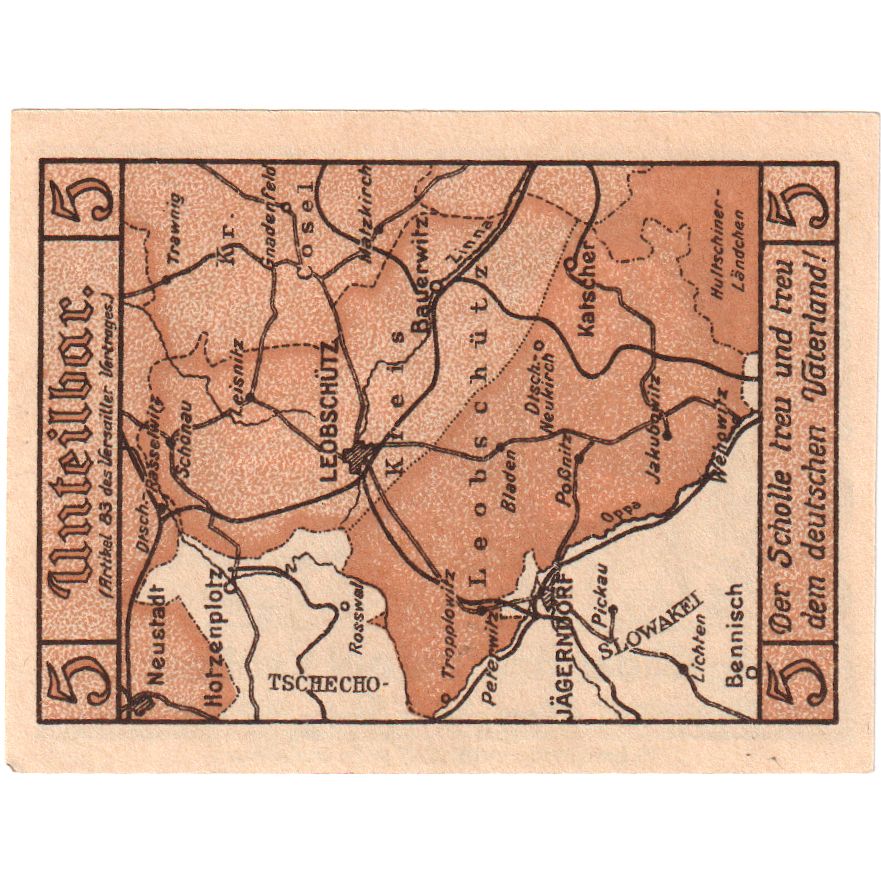 Deutschland, Leobschütz Stadt, 5 Pfennig, 1922-12-31, VZ+