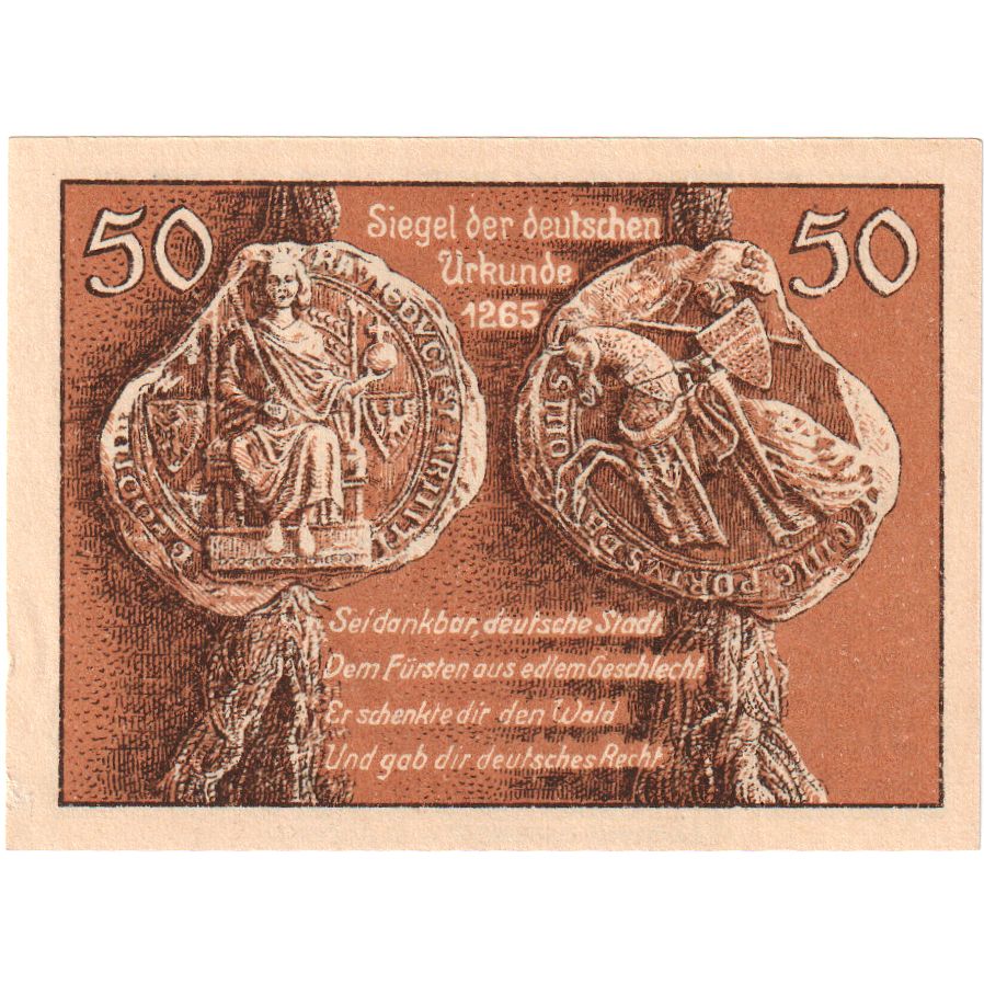 Niemcy, Leobschütz Stadt, 50 Pfennig, 1922-12-31, UNC(60-62)