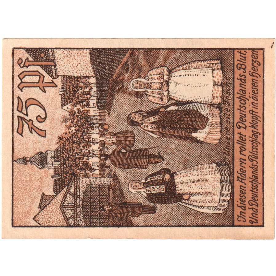 Deutschland, Leobschütz Stadt, 75 Pfennig, 1922-12-31, VZ+