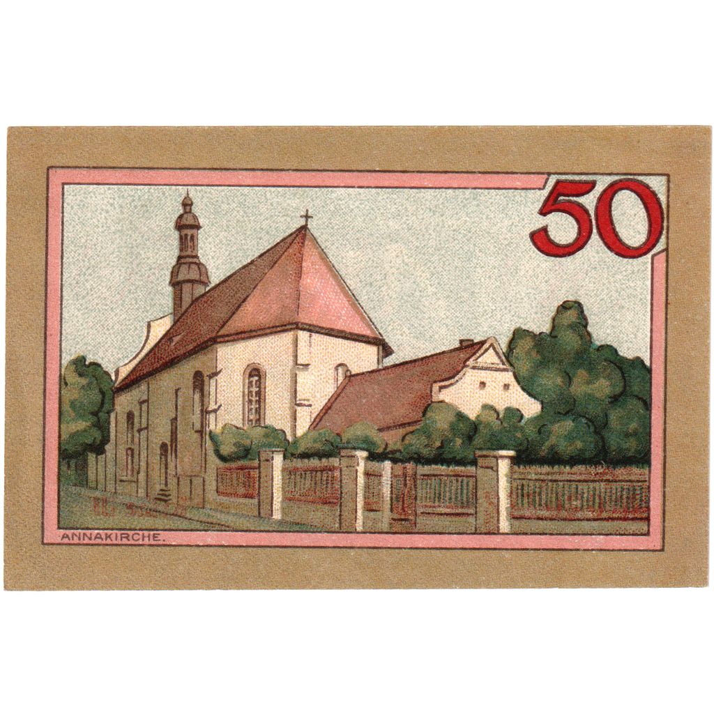 Niemcy, Leobschütz Stadt, 50 Pfennig, 1921-12-31, UNC(60-62)