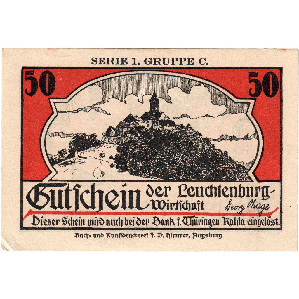 Deutschland, Kahla, 50 Pfennig, VZ+
