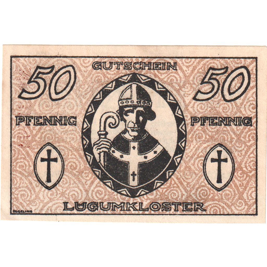 Deutschland, Lügumkloster Bürgermeister, 50 Pfennig, 1920-01-10, VZ+