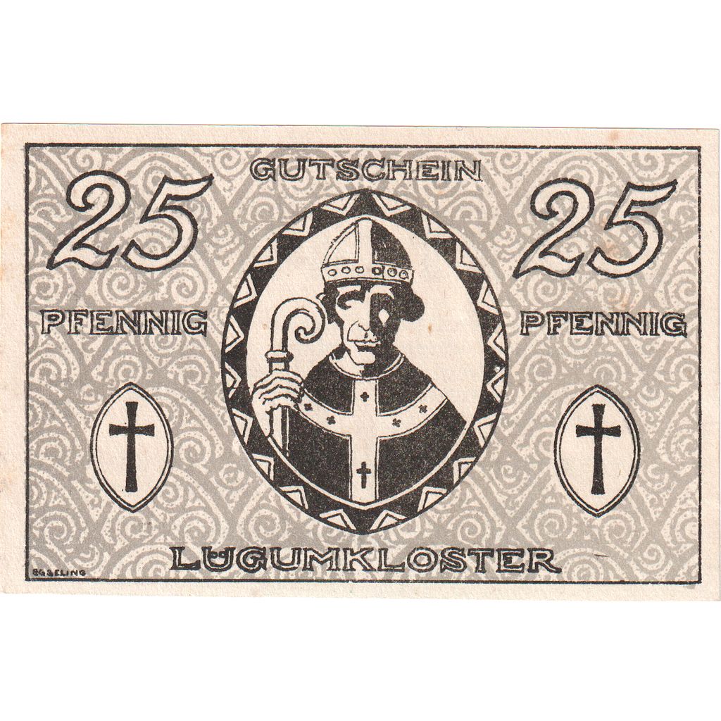 Alemania, Lügumkloster Bürgermeister, 25 Pfennig, 1920-01-10, EBC+