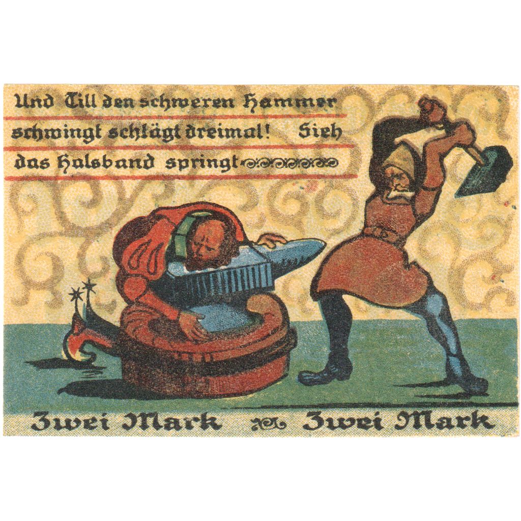 Alemania, Lüdinghausen Stadt, 2 Mark, 1921-10-01, EBC+
