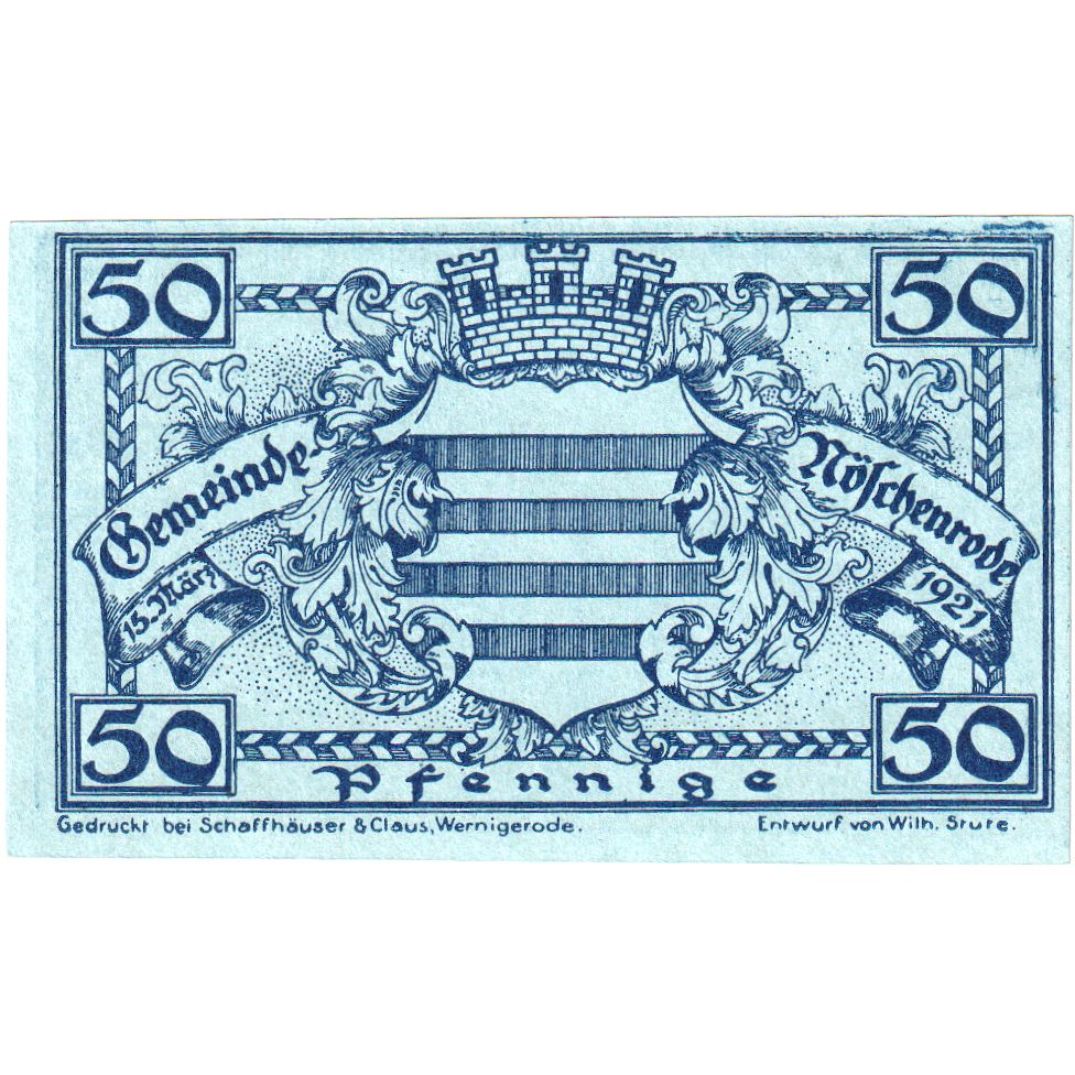 Alemania, Noschenrode Gemeinde, 50 Pfennig, EBC+