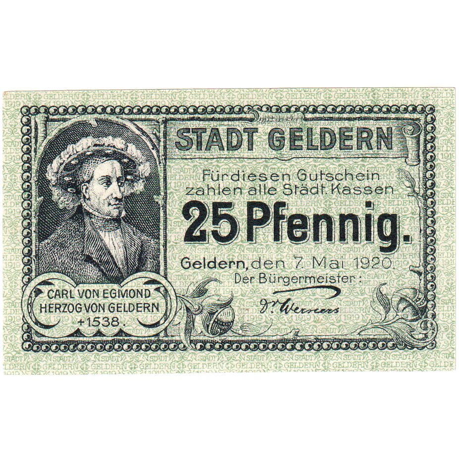 Deutschland, Geldern Stadt, 25 Pfennig, 1919-11-03, VZ+