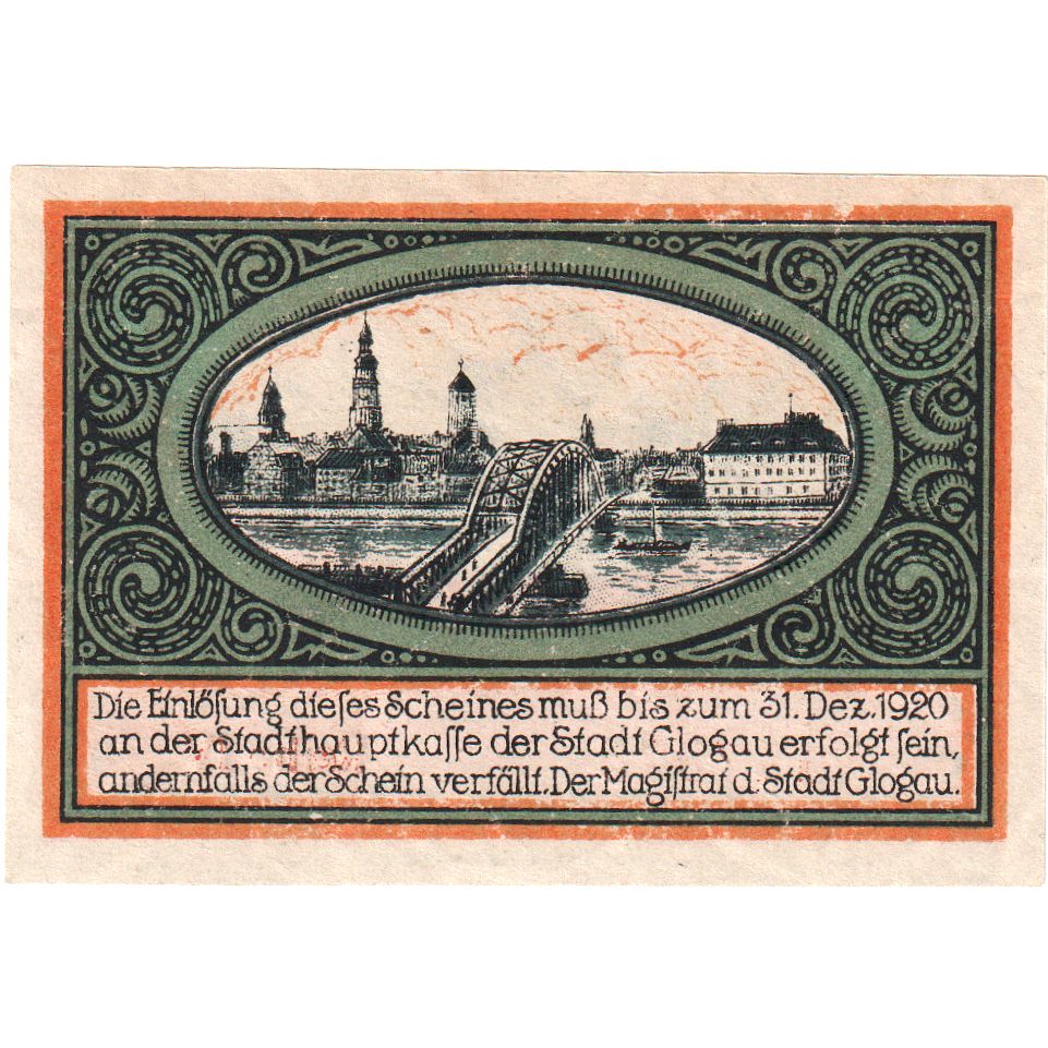 Deutschland, Glogau Stadt, 1 Pfennig, 1920-12-31, VZ+