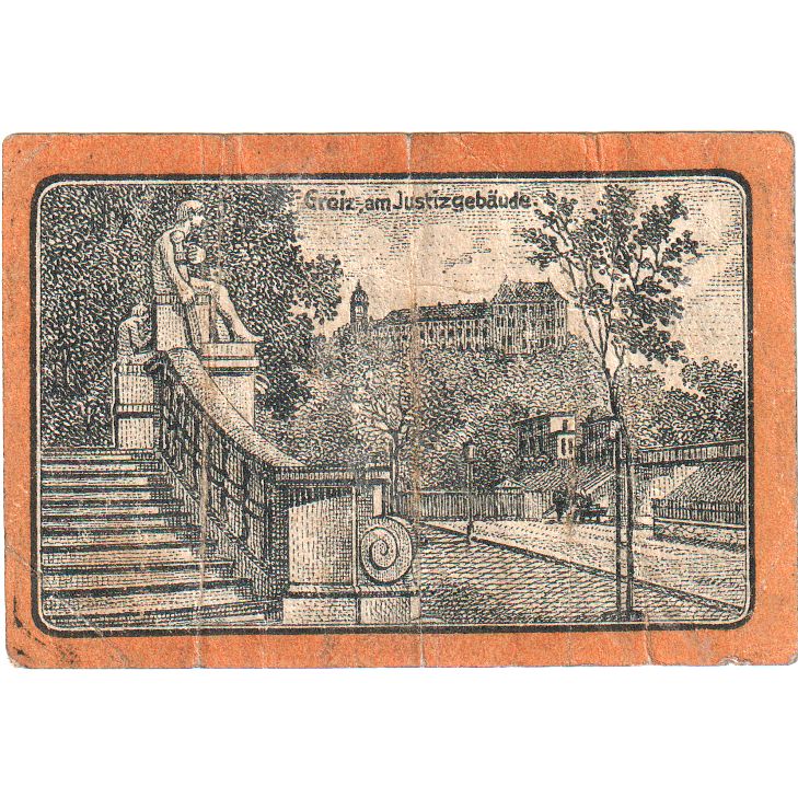 Niemcy, Greiz, Bank für Handel und Industrie, 50 Pfennig, 1919-10-01, AU(55-58)