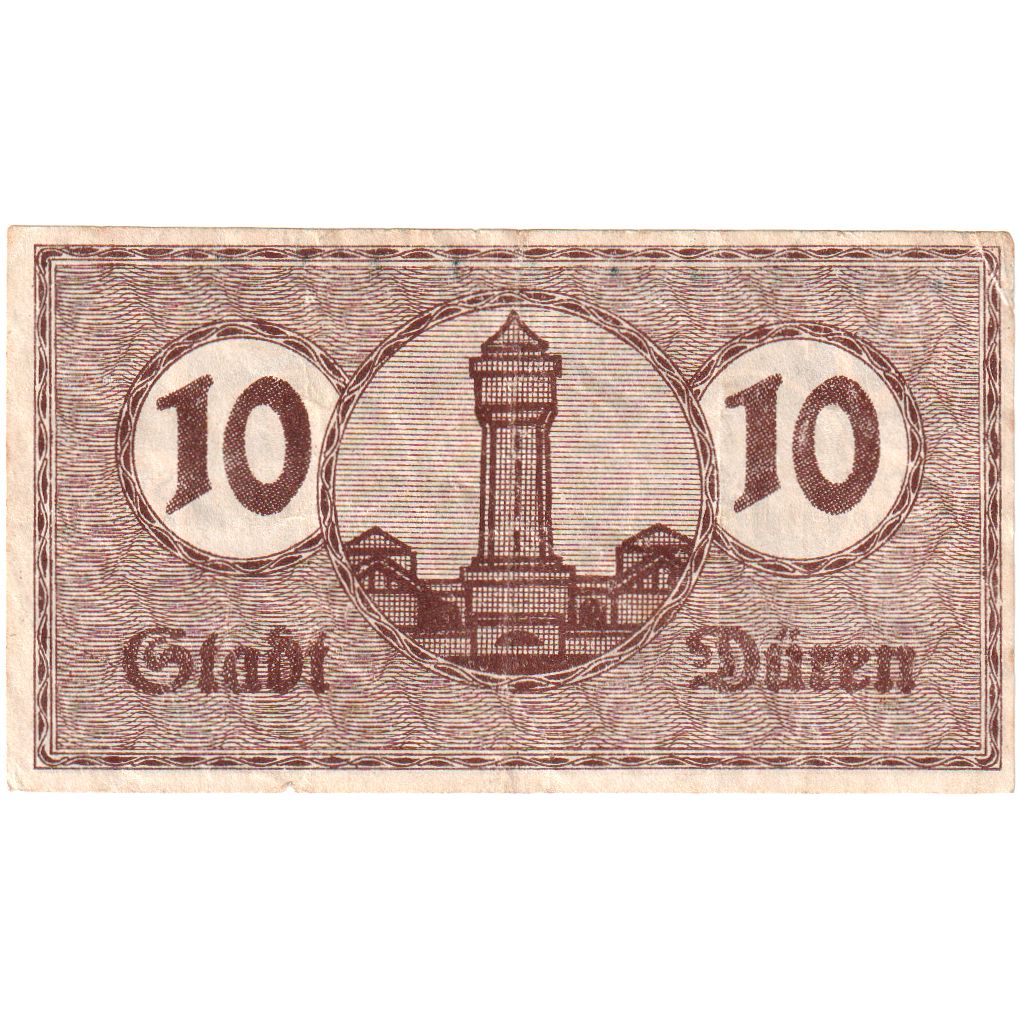 Niemcy, Duren Stadt, 10 Pfennig, 1920-01-01, UNC(60-62)