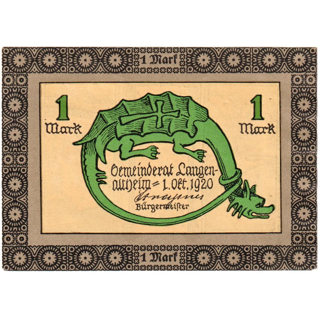 Germany, Langenaltheim, 1 Mark, UNC(65-70)