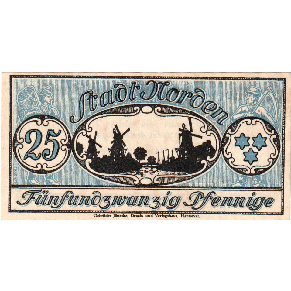 Deutschland, Norden Stadt, 25 Pfennig, 1921-01-06, UNZ-