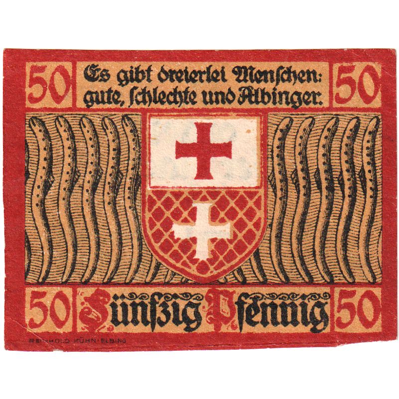 Deutschland, Elbing Stadt, 50 Pfennig, 1921-03-01, VZ+
