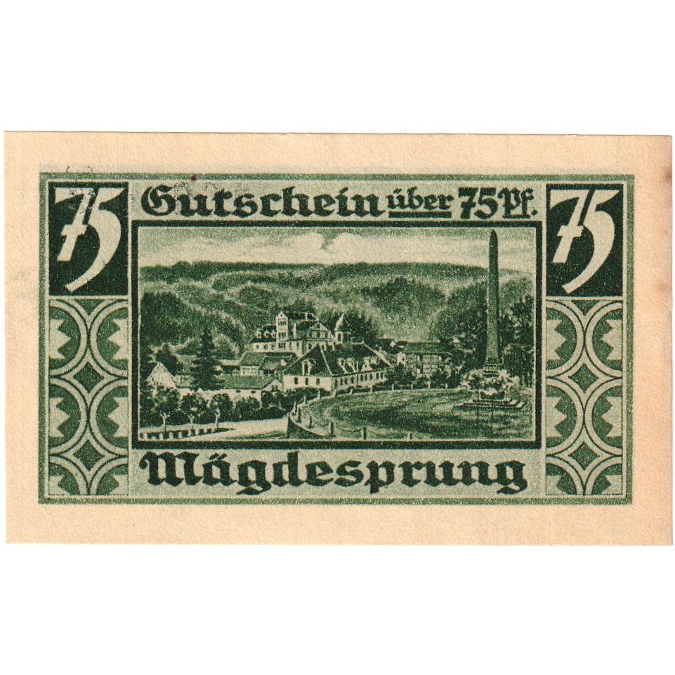Deutschland, Harzgerode Stadt, 75 Pfennig, 1921-07-07, VZ+