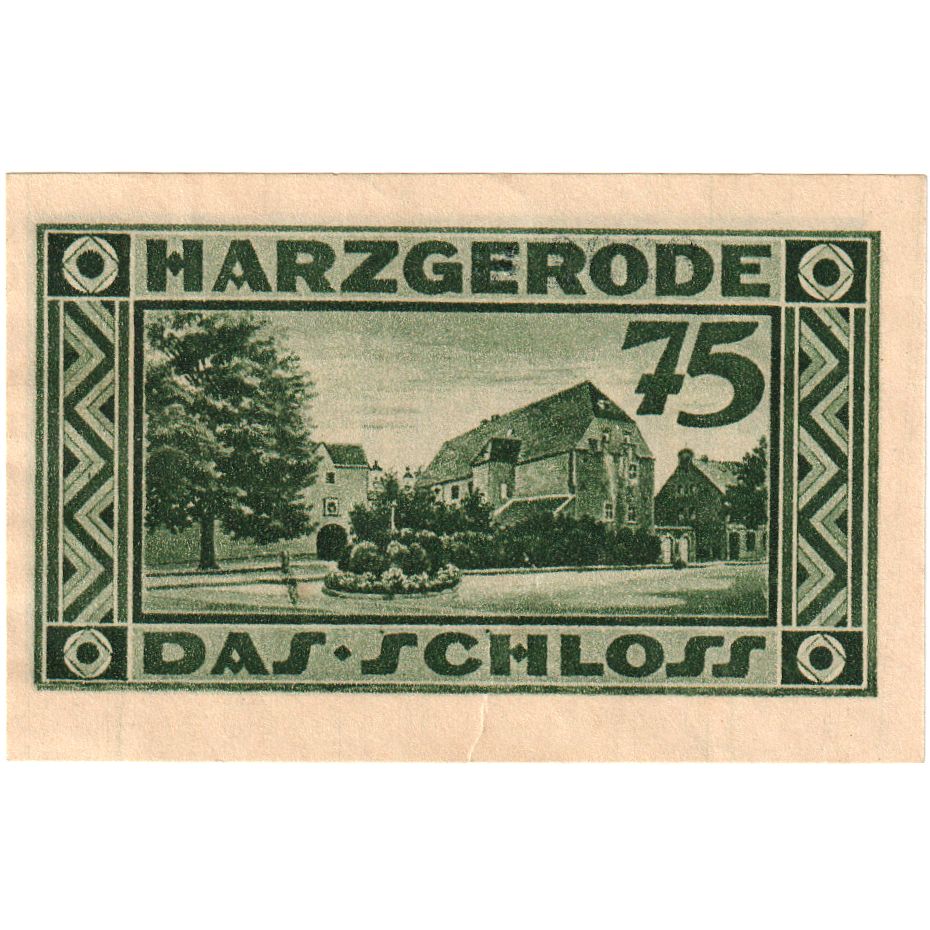 Deutschland, Harzgerode Stadt, 75 Pfennig, 1921-07-07, VZ+