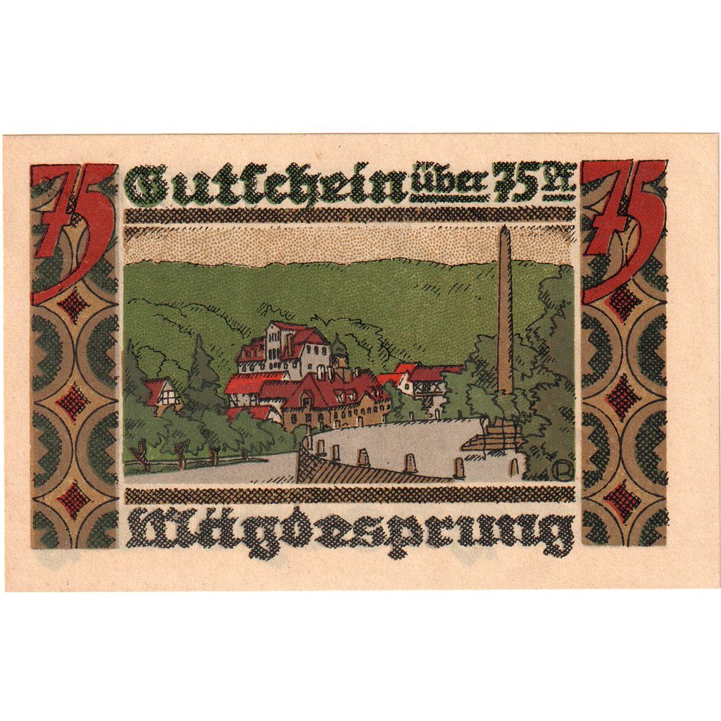 Deutschland, Harzgerode Stadt, 75 Pfennig, 1921-07-07, VZ+