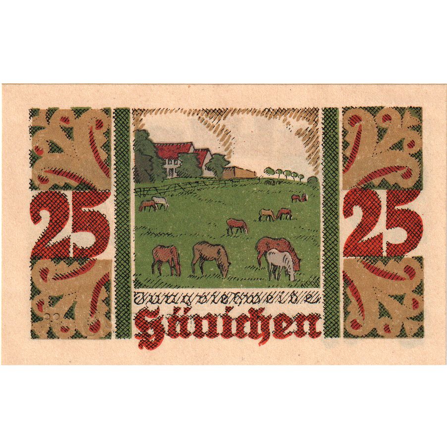 Alemania, Harzgerode Stadt, 25 Pfennig, 1921-07-07, EBC+
