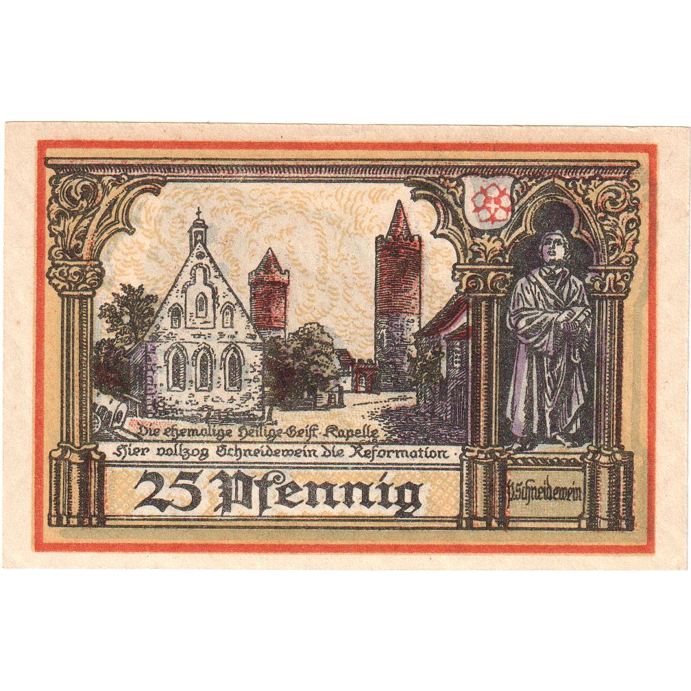 Niemcy, Jüterbog Stadt, 25 Pfennig, 1922-05-31, UNC(60-62)