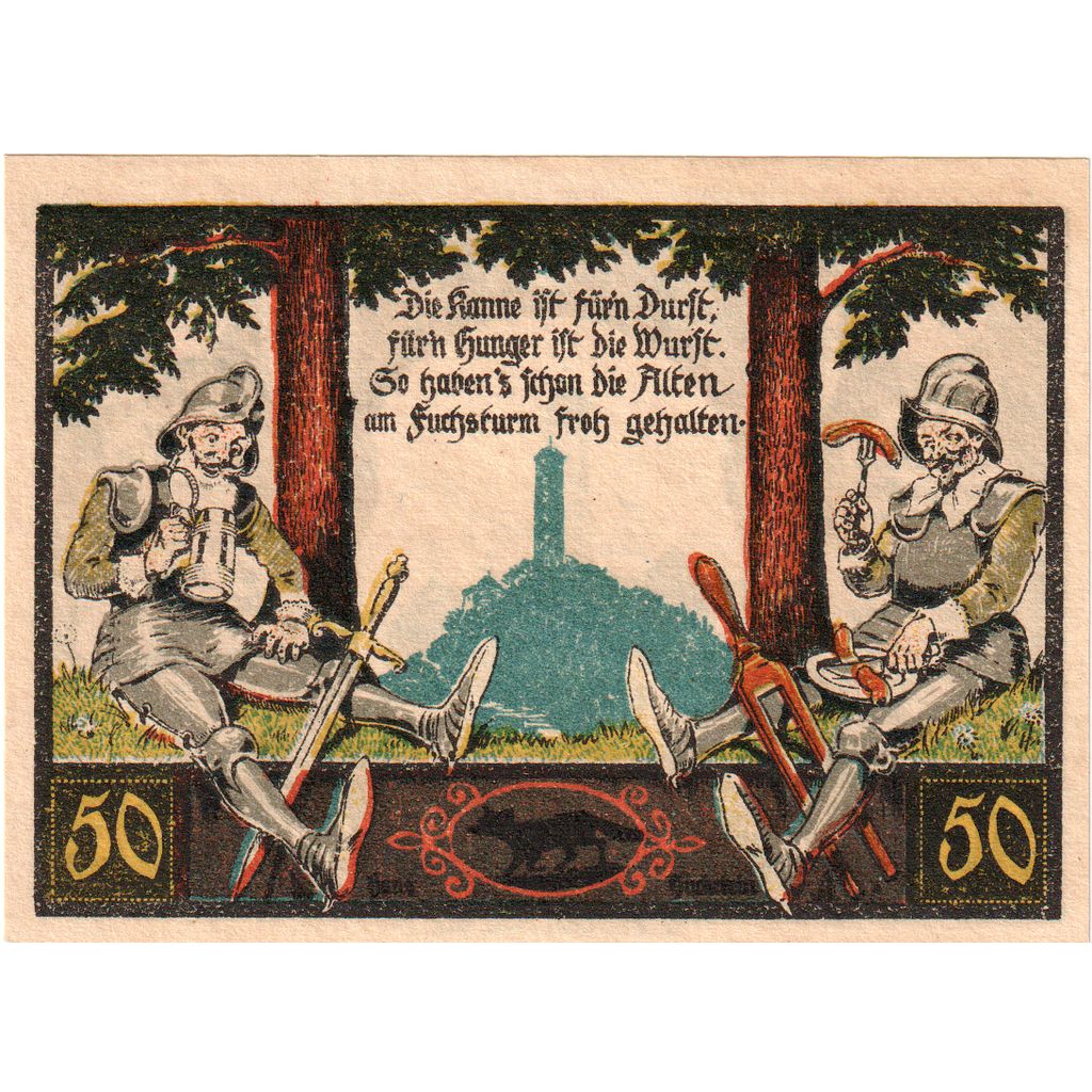 Deutschland, Jena Fuchsturmgemeinde, 50 Pfennig, VZ+