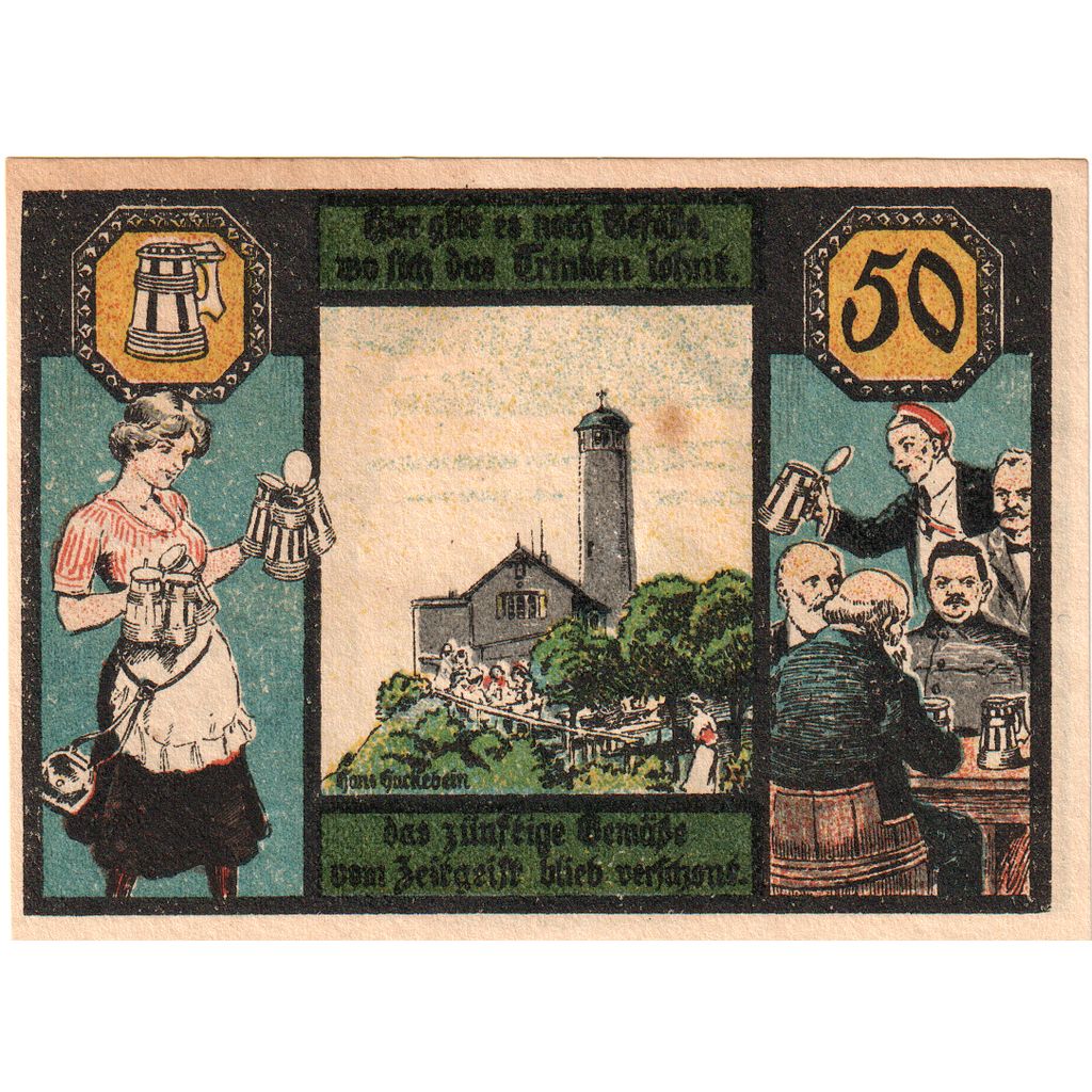 Deutschland, Jena Fuchsturmgemeinde, 50 Pfennig, VZ+