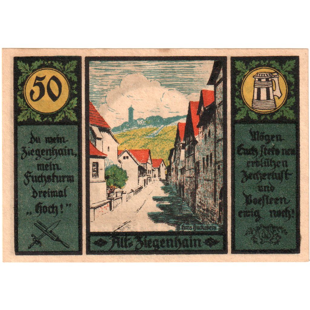 Deutschland, Jena Fuchsturmgemeinde, 50 Pfennig, VZ+