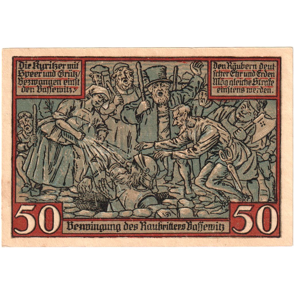 Deutschland, Kyritz Gewerbe und Landwirtschaftsbank e.G.m.u.H., 50 Pfennig