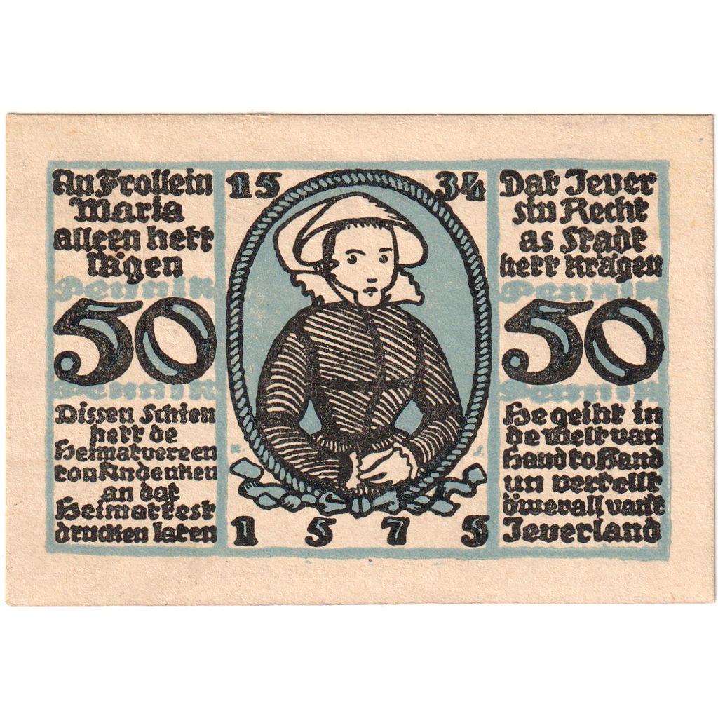 Alemania, Jever Sparkasse der Stadt, 50 Pfennig, 1921-09-11, EBC+