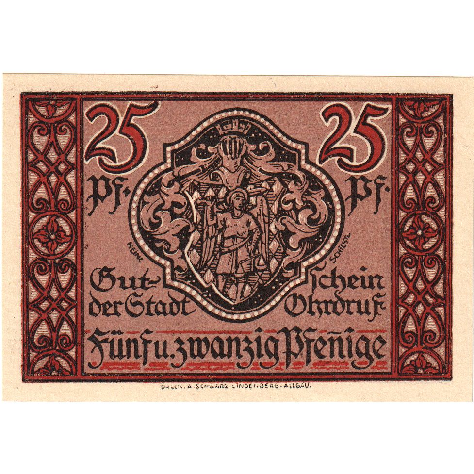 Alemania, Ohrdruf, 25 Pfennig, 1921-03-01, EBC+