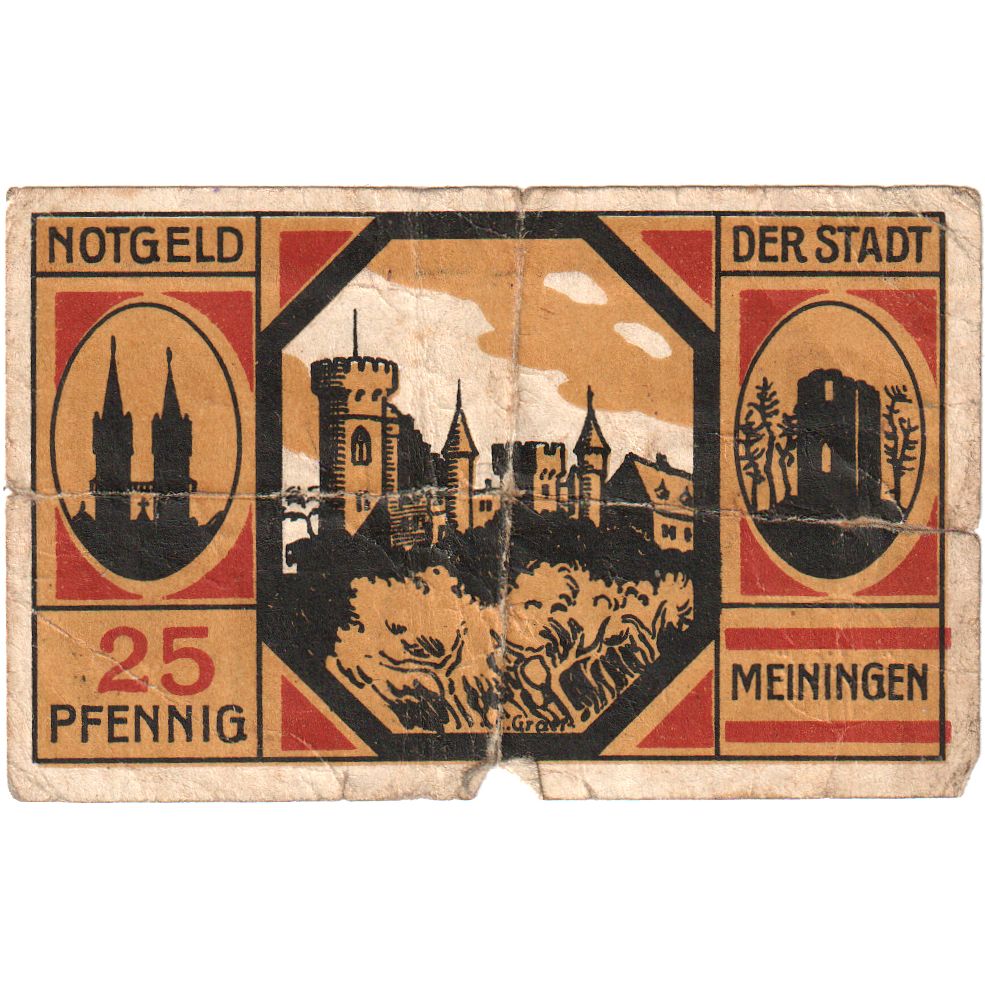 Deutschland, Meiningen Handels und Gewerbekammer des Kreises, 25 Pfennig