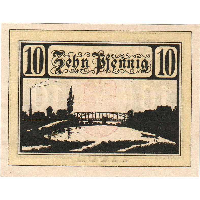 Niemcy, Jessnitz Stadt, 10 Pfennig, UNC(60-62)