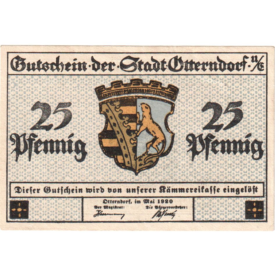 Alemania, Otterndorf a. Elbe Stadt, 25 Pfennig, SC