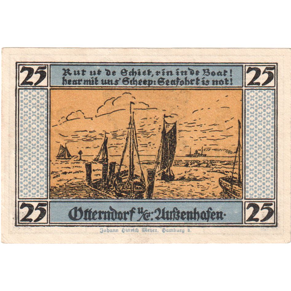 Alemania, Otterndorf a. Elbe Stadt, 25 Pfennig, SC