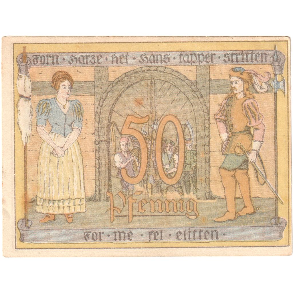 Alemania, Osterode a. Harz Cafétier Waller und Buchhändler, 50 Pfennig