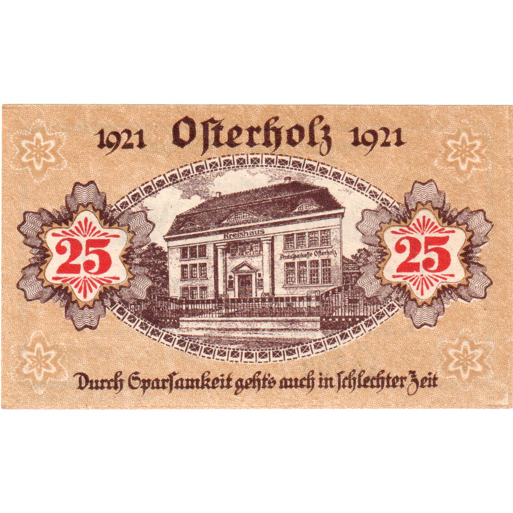 Alemania, Osterholz Amtssparkasse, 25 Pfennig, 1921-05-31, EBC