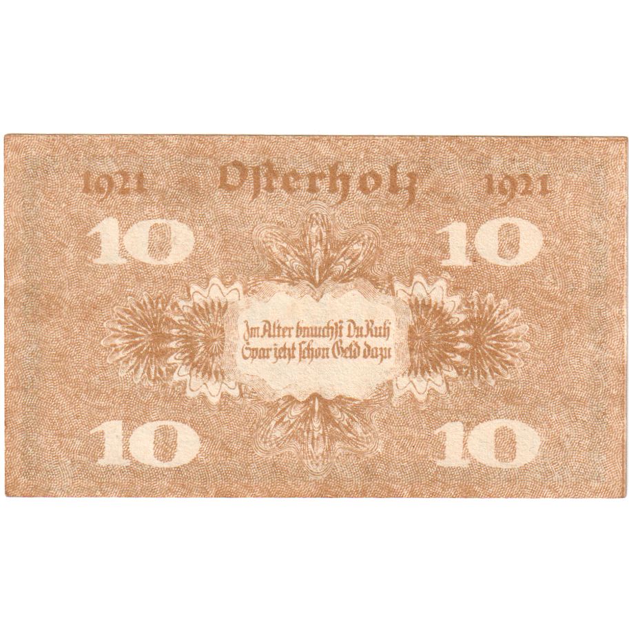 Alemania, Osterholz Amtssparkasse, 10 Pfennig, 1921-01-07, EBC