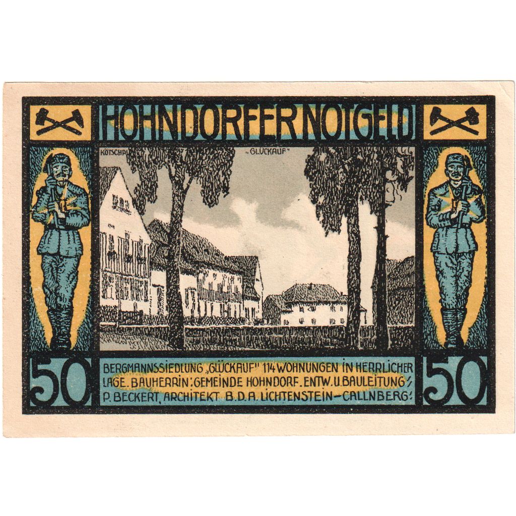 Niemcy, Hohndorf Gemeinde, 50 Pfennig, 1921-09-30, UNC(60-62)