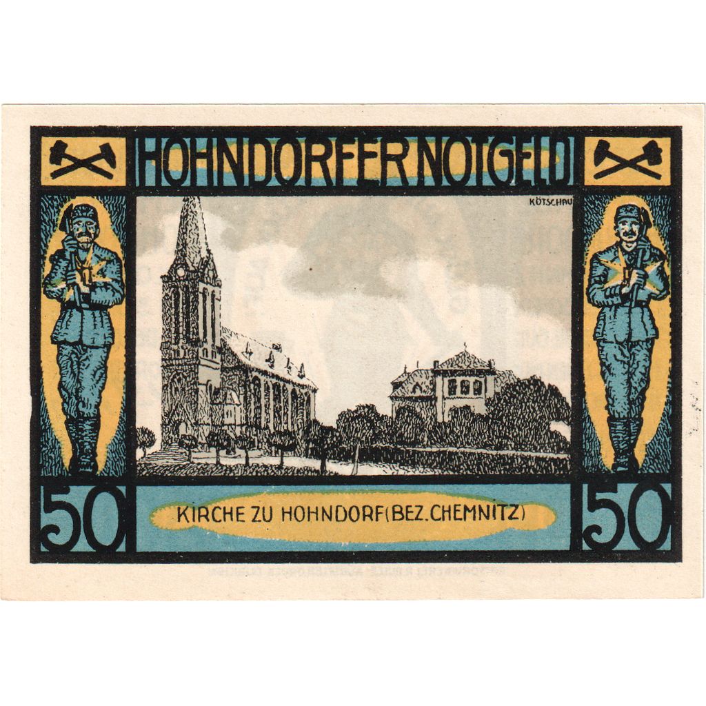Deutschland, Hohndorf Gemeinde, 50 Pfennig, 1921-09-30, VZ+