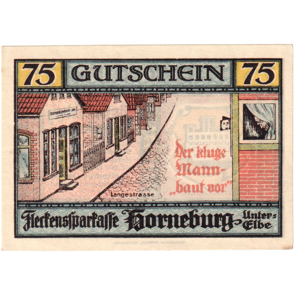 Deutschland, Horneburg, 75 Pfennig, 1921-05-01, UNZ-