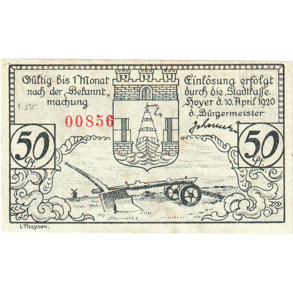 Alemania, Hoyer, 50 Pfennig, 1920-04-10, 04752, UNC