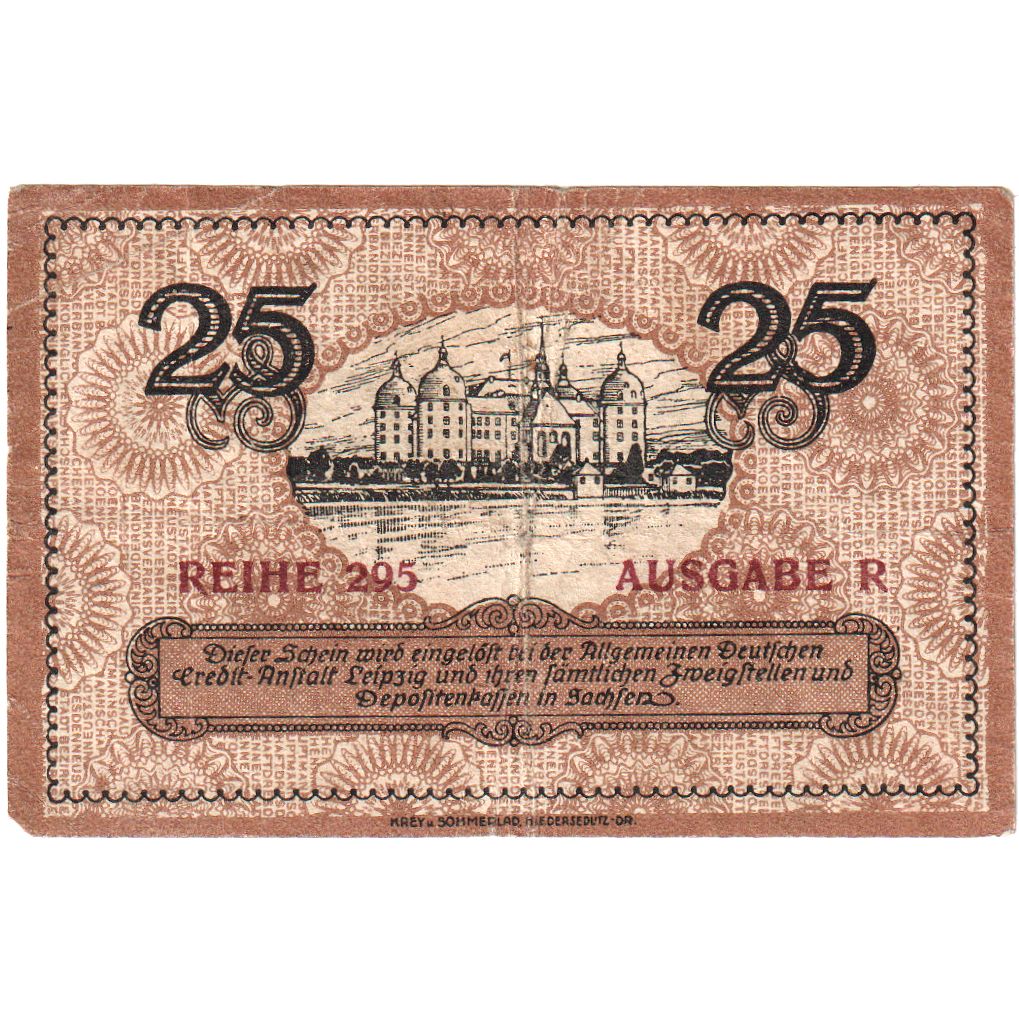 Deutschland, Dresden Neustadt Amtschauptmannschaft, 25 Pfennig, 1919-12-31, VZ+