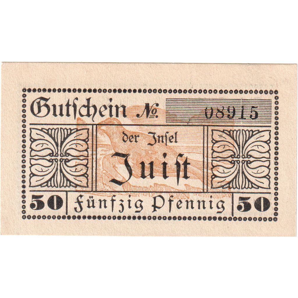 Deutschland, Juist Gemeinde, 50 Pfennig, 1920-04-01, VZ+