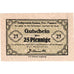 Alemania, Demmin Stadt, 25 Pfennig, EBC+
