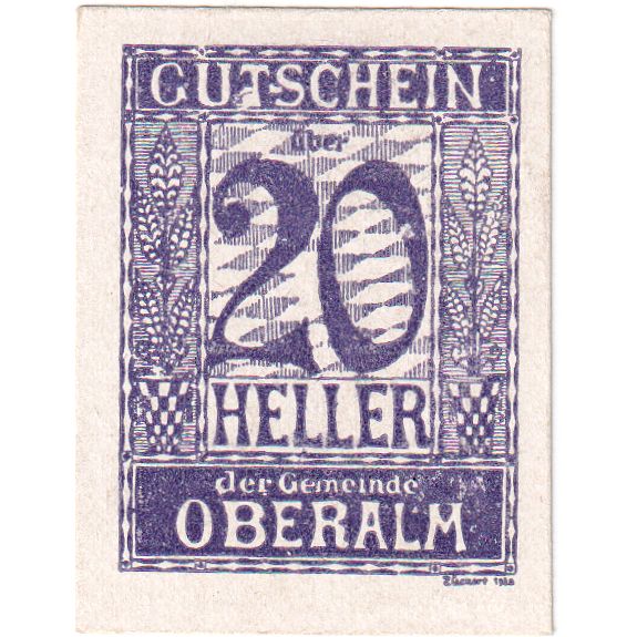 Austria, Oberalm Sbg. Gemeinde, 20 Heller, 1920-12-15, UNC(60-62)