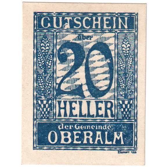 Austria, Oberalm Sbg. Gemeinde, 20 Heller, 1920-12-15, UNC(60-62)