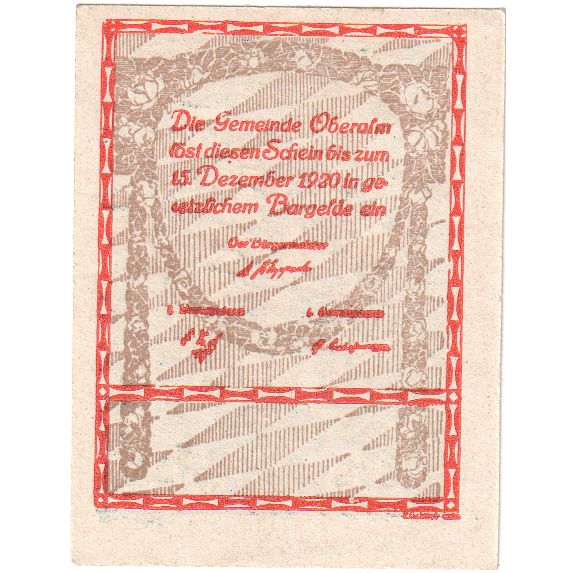 Austria, Oberalm Sbg. Gemeinde, 20 Heller, 1920-12-15, UNC(60-62)