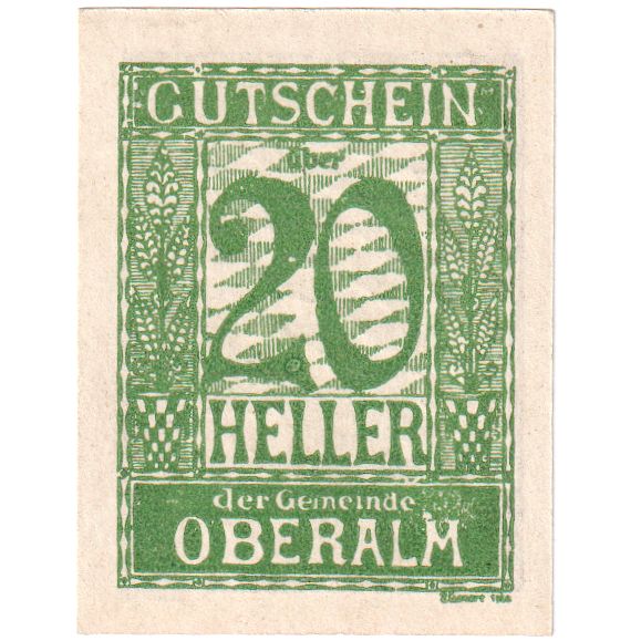 Áustria, Oberalm Sbg. Gemeinde, 20 Heller, 1920-12-15, UNC(60-62)
