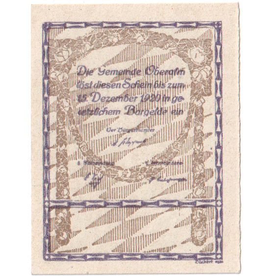 Áustria, Oberalm Sbg. Gemeinde, 50 Heller, 1920-12-15, UNC(60-62)