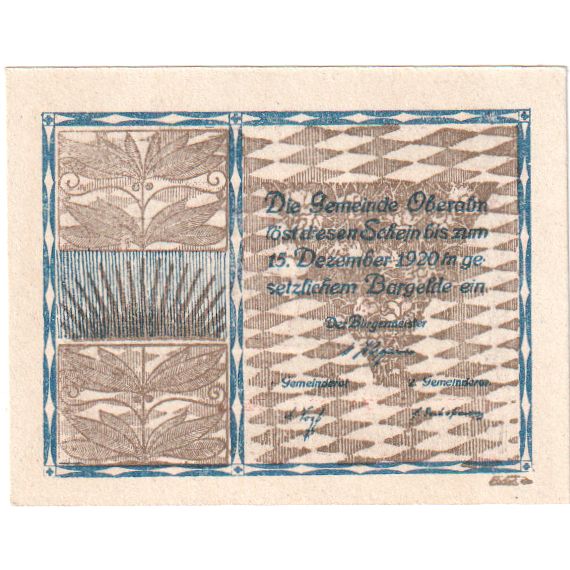 Áustria, Oberalm Sbg. Gemeinde, 75 Heller, 1920-12-15, UNC(60-62)
