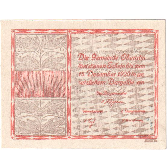 Austria, Oberalm Sbg. Gemeinde, 75 Heller, 1920-12-15, UNC(60-62)